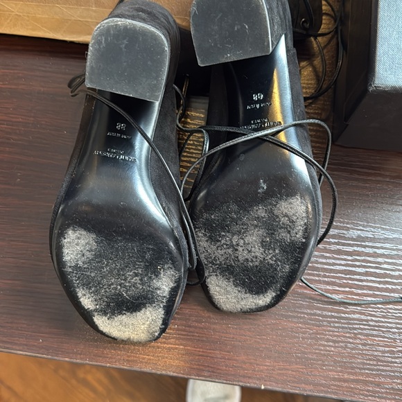 Ysl black suede cage block sandal - Picture 4 of 5